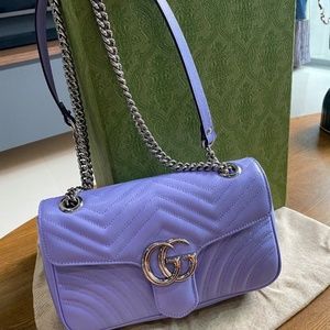 Gucci marmont lilac hand bag